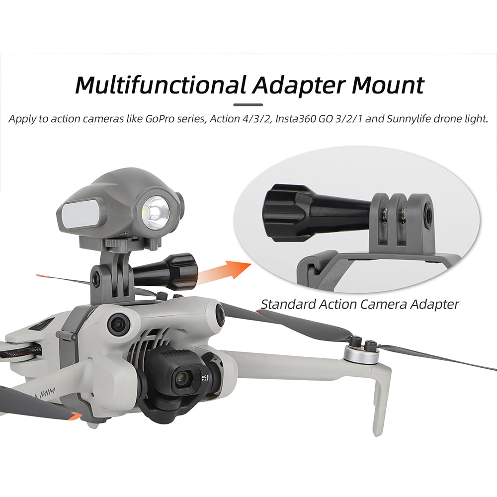 SUNNYLIFE N4P-GZ768 Universal Drone Light + Multi-function Adapter Mount for DJI Mini 4 Pro SUNNYLIFE N4P-GZ768 Universal Drone Light + Multi-function Adapter Mount for DJI Mini 4 Pro